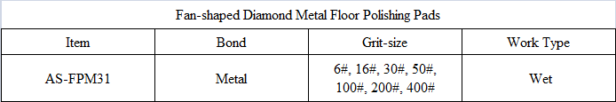 FPM31 Fan-shaped Diamond Metal Floor Polishing Pads.png